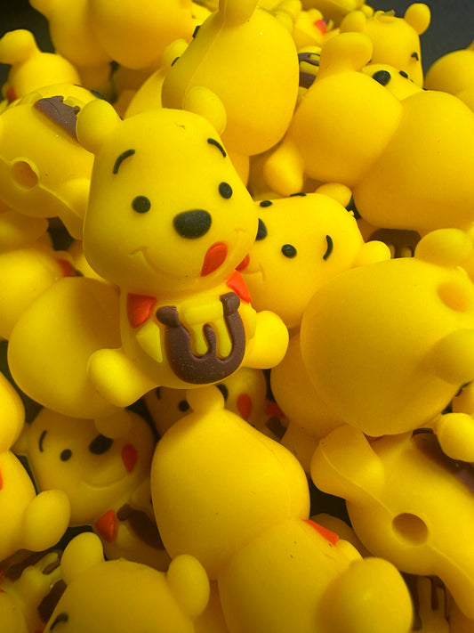 yellow bear focal bead 3d