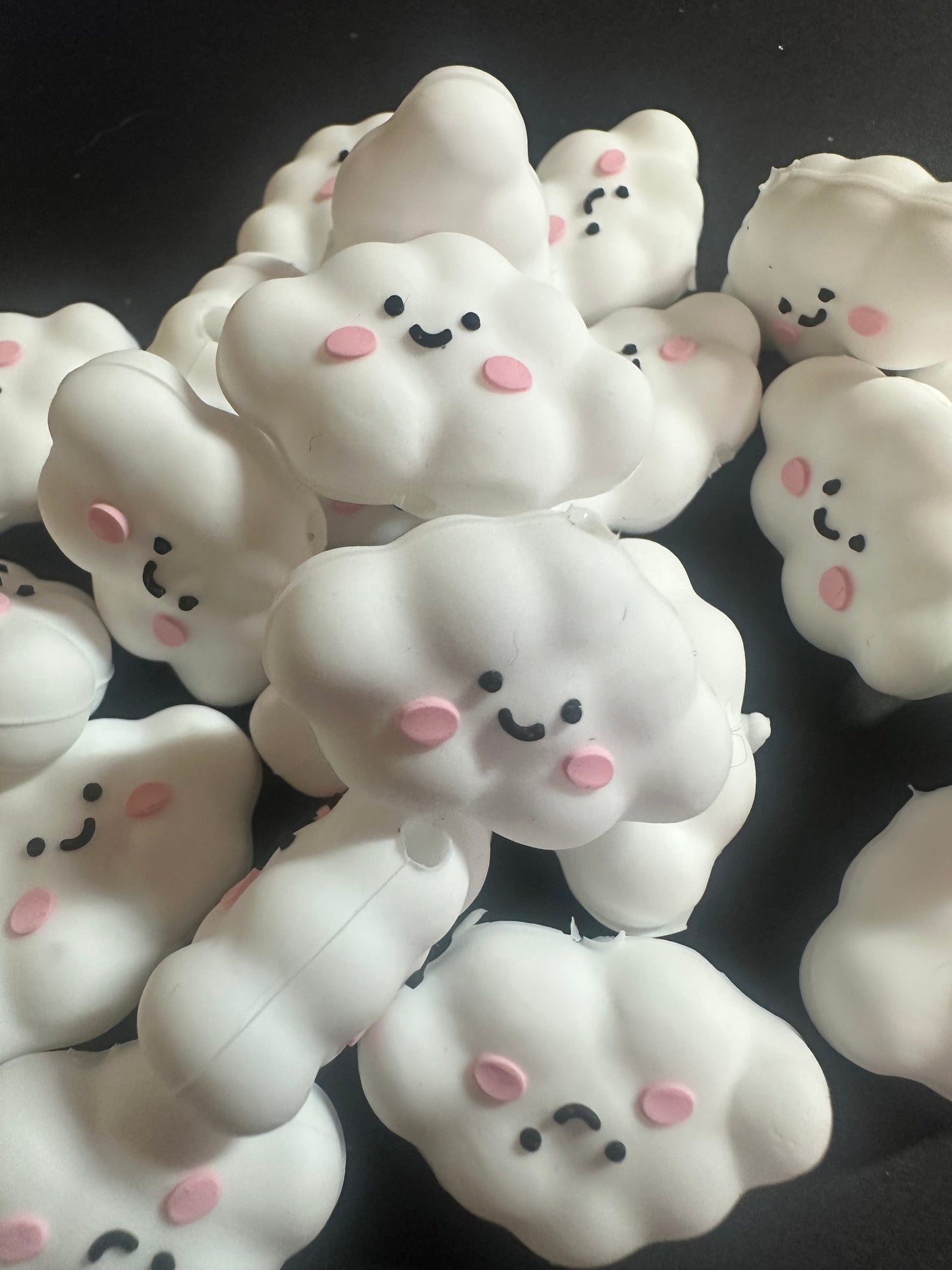 cloud silicone focal bead
