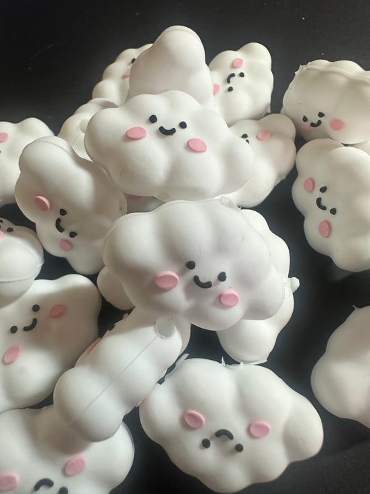 cloud silicone focal bead