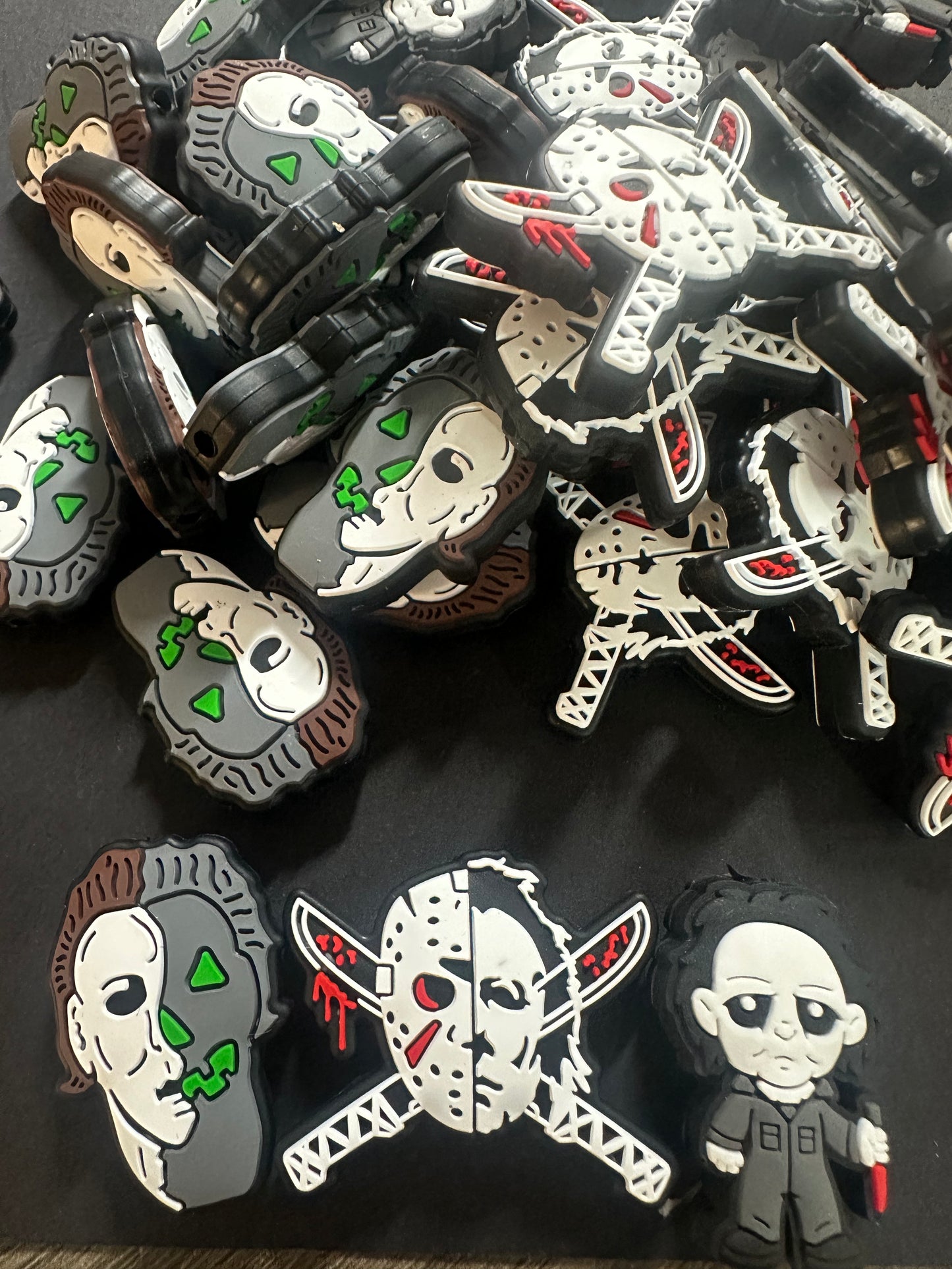 Horror character silicone focal bead