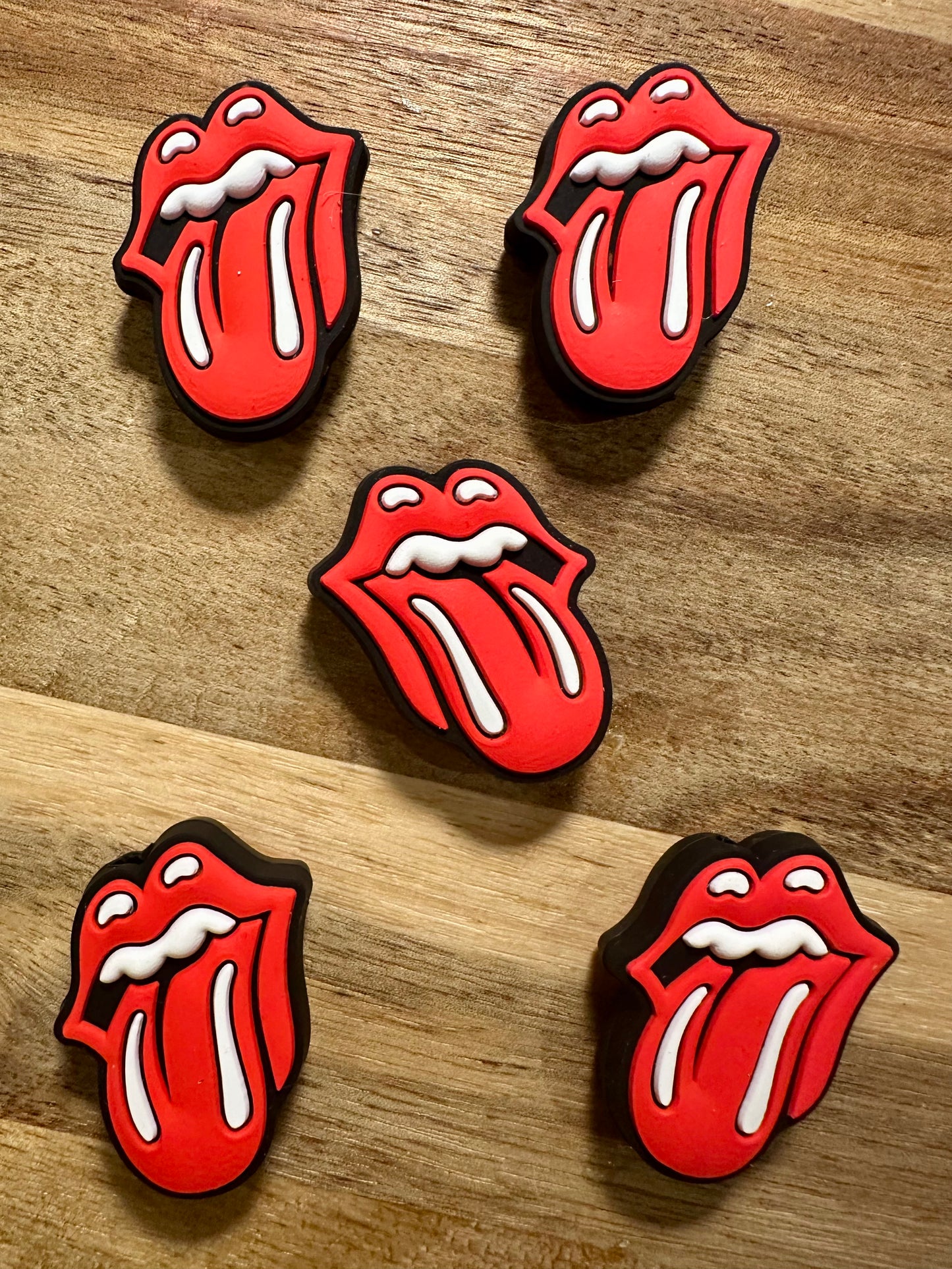 Rolling Stones silicone focal bead