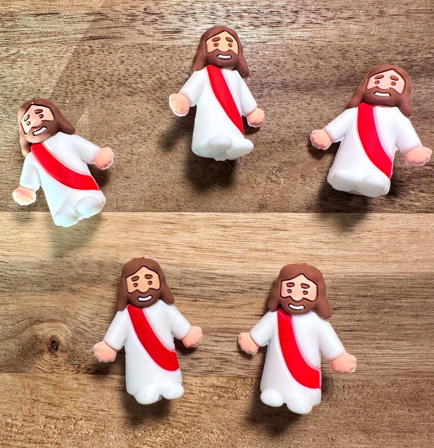 Exclusive Jesus silicone focal bead 3D - Red