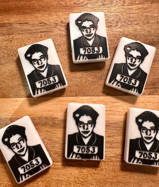 Exclusive Rosa Parks Silicone focal bead