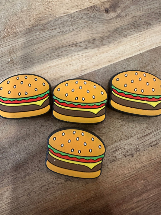 Burger silicon focal bead