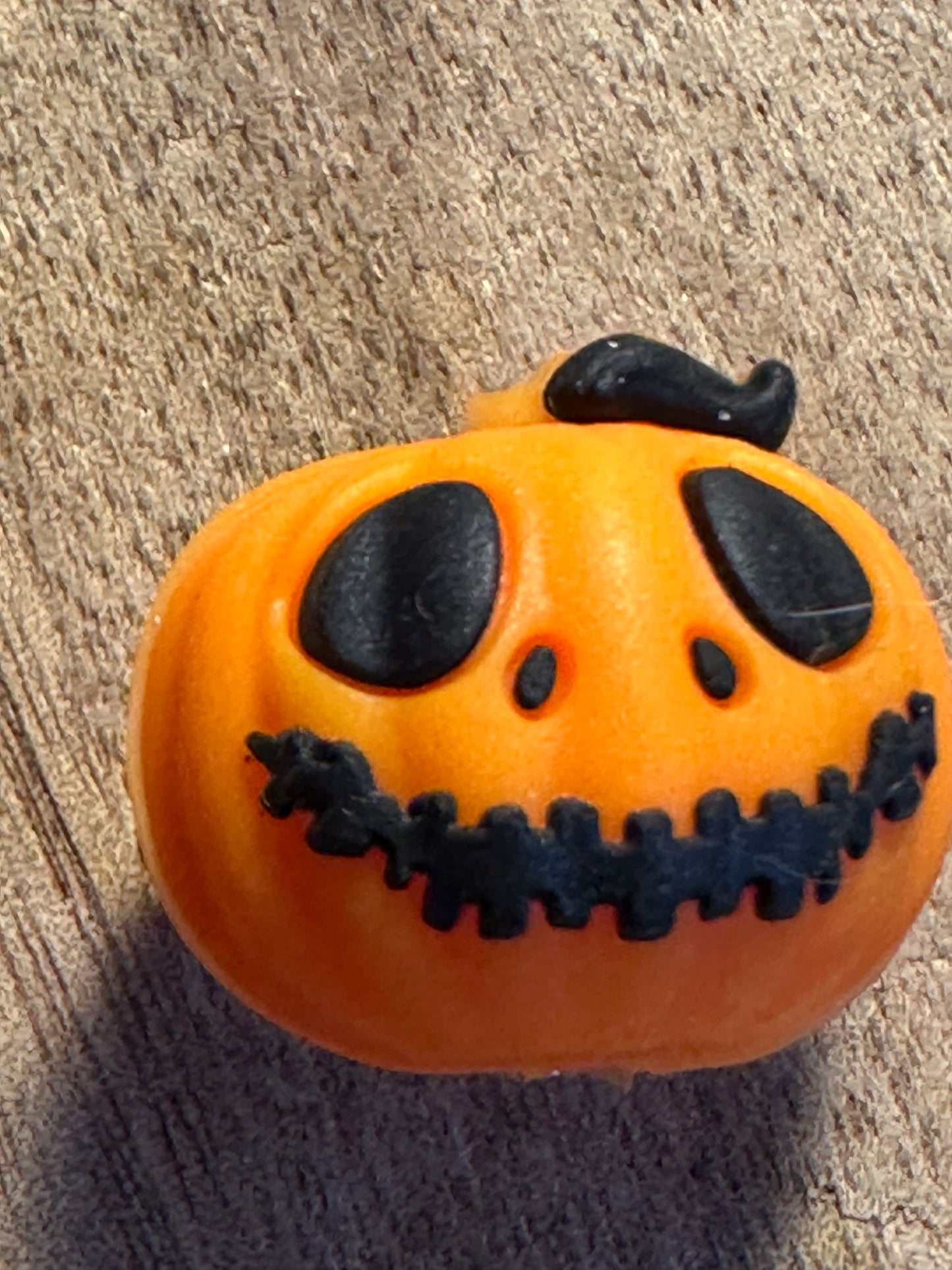 3d Angry Pumpkin Focal Bead