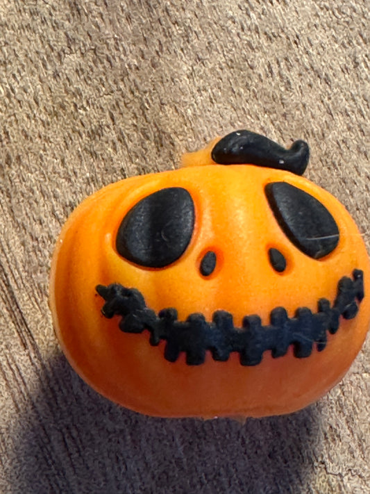 3d Angry Pumpkin Focal Bead