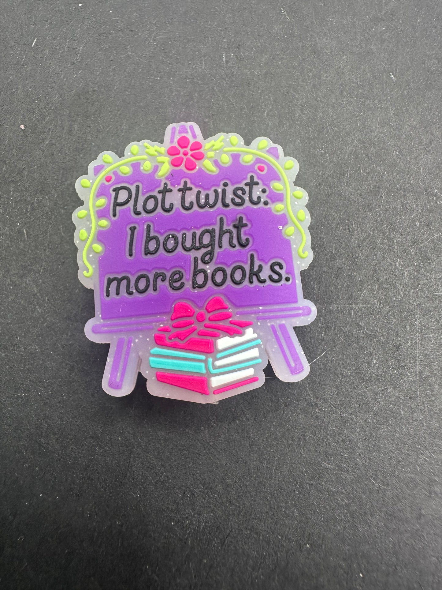 book silicone focal beads