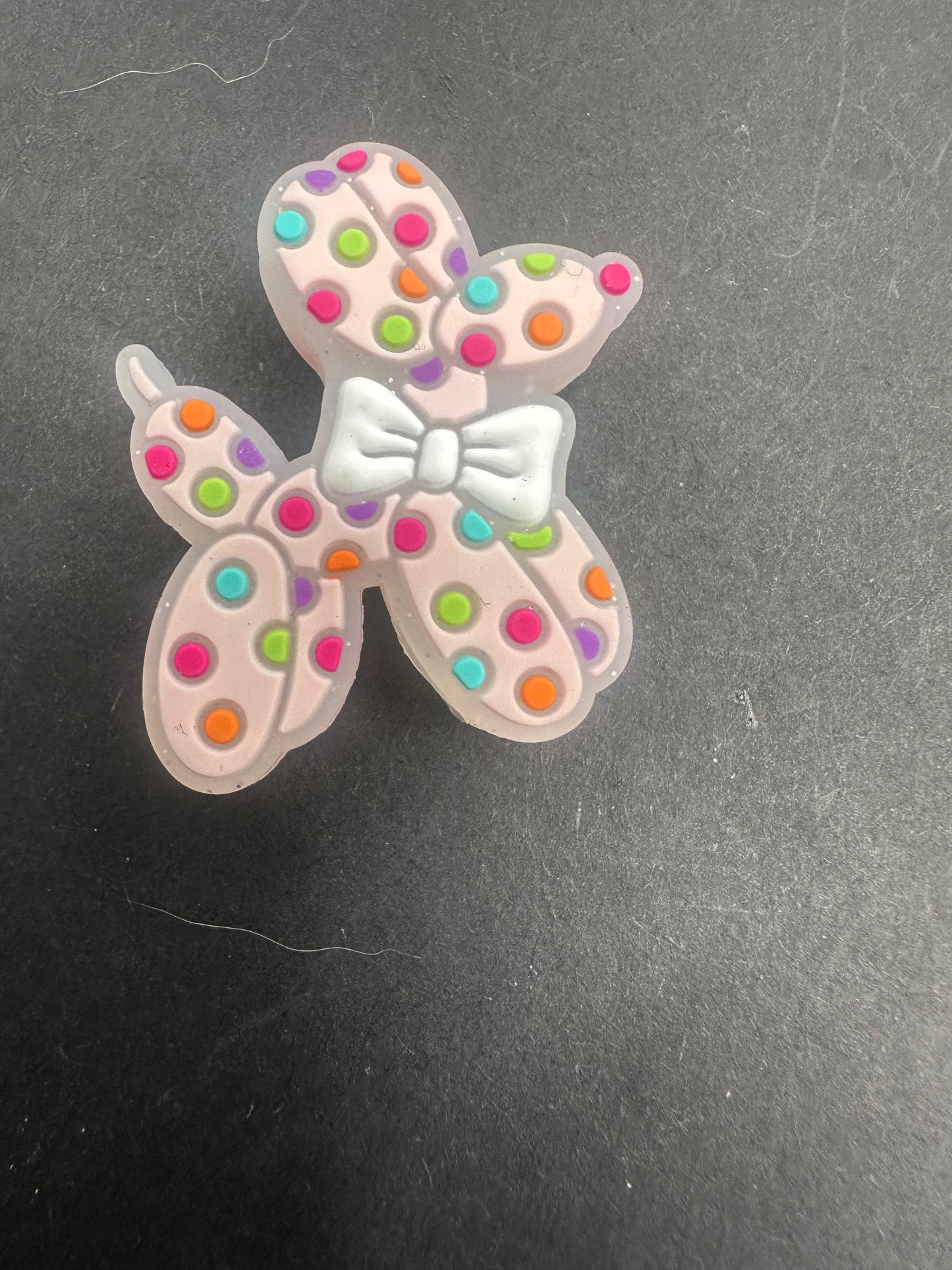 balloon dog silicone focal bead