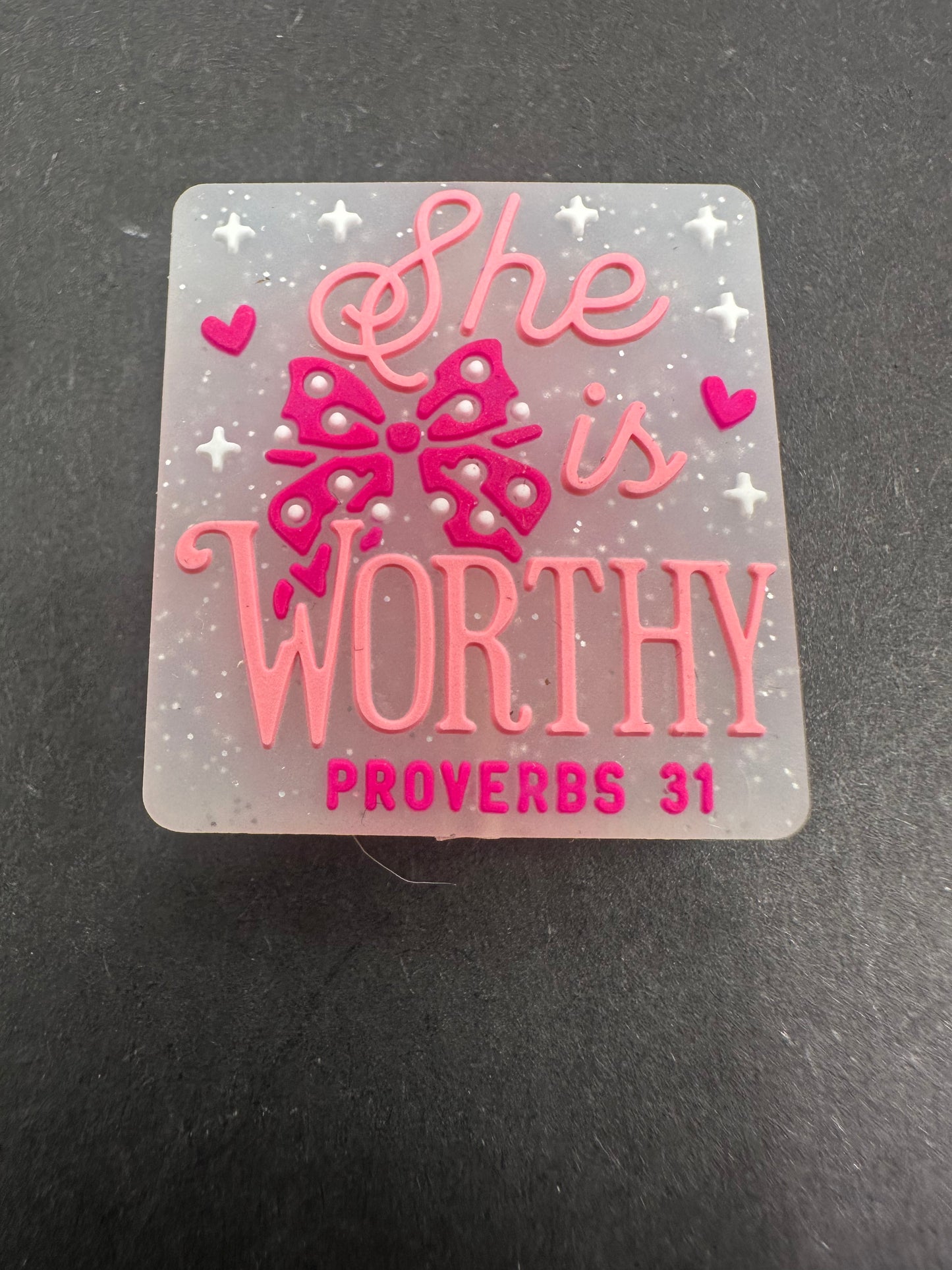 She is Worthy, proverbs 31 focal bead