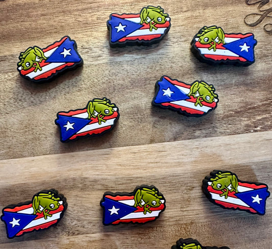 Puerto Rican coquí silicone focal bead