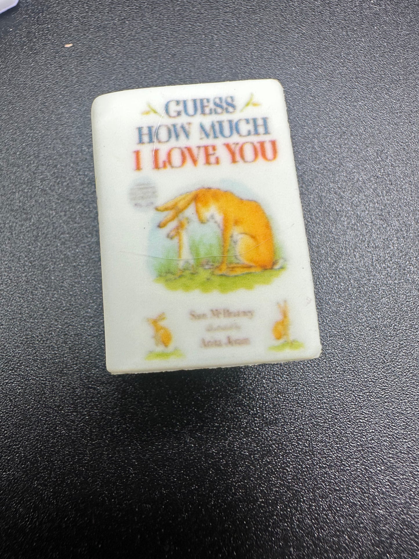 Silicone book focal bead