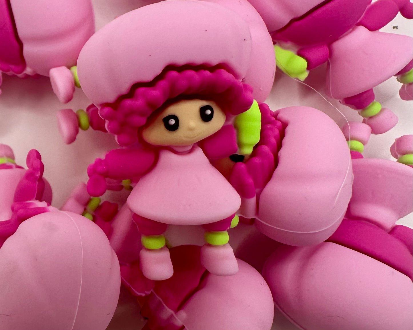 3d Strawberry girl focal bead