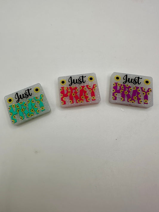 Just pray focal bead