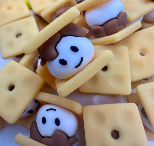 S'more 3d focal bead