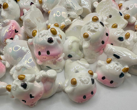 Cow acrylic focal bead