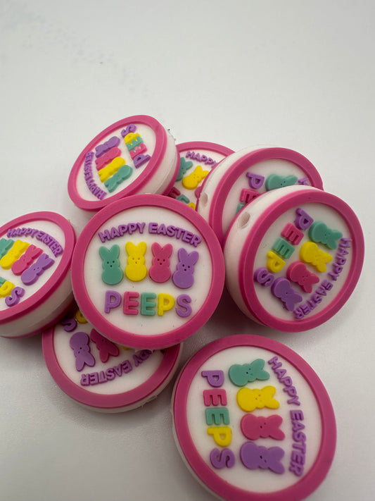Happy Easter peeps focal bead