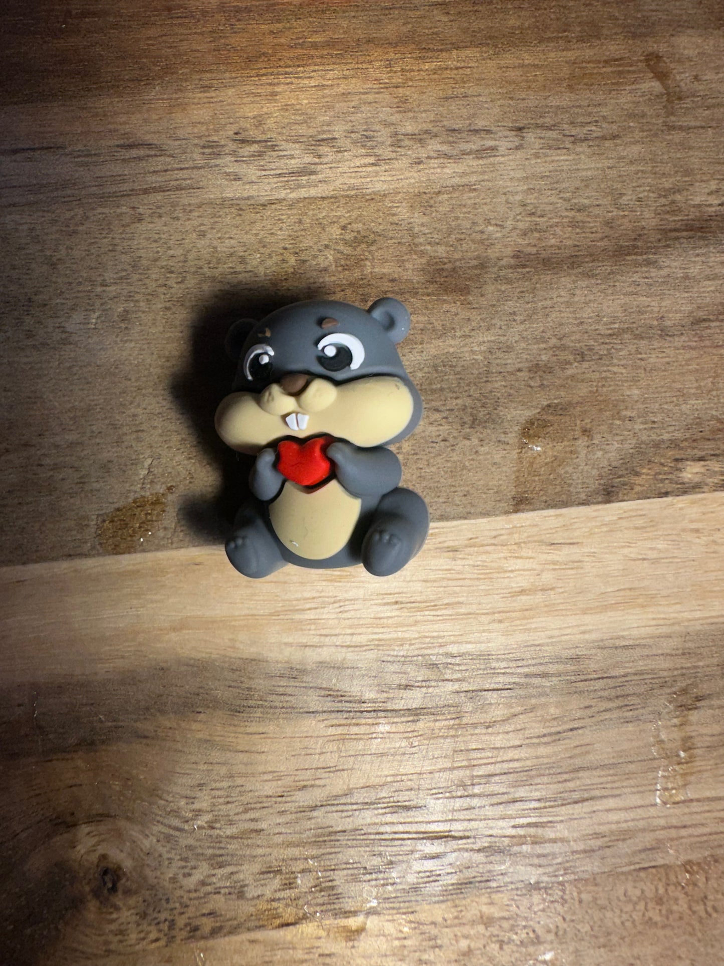 Beaver 3d silicone focal bead