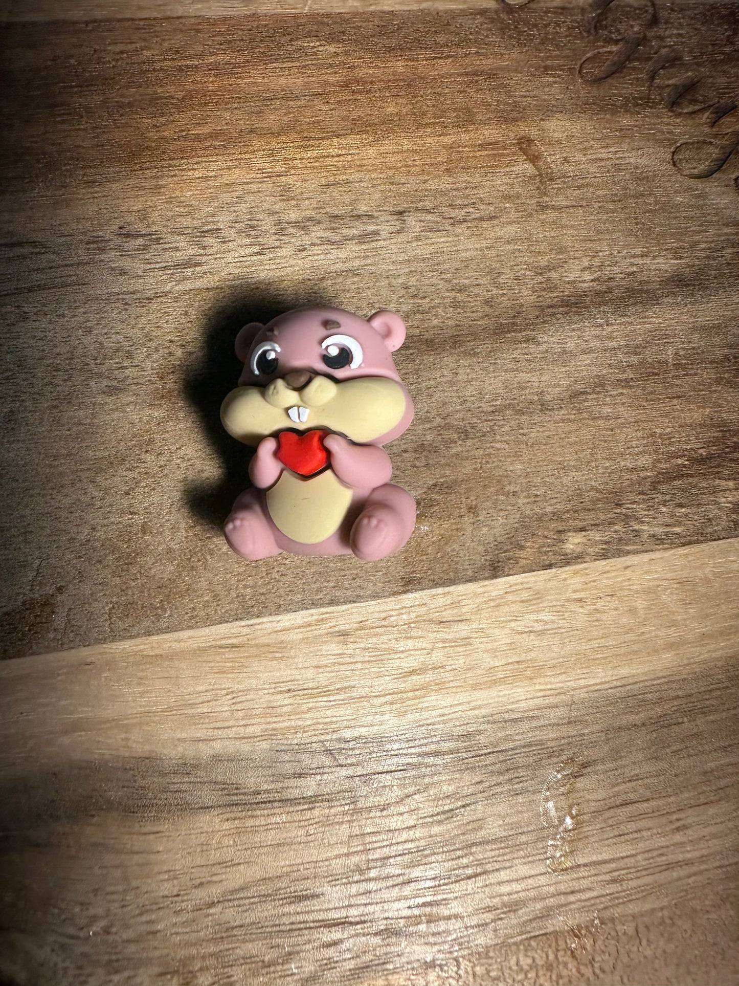 Beaver 3d silicone focal bead