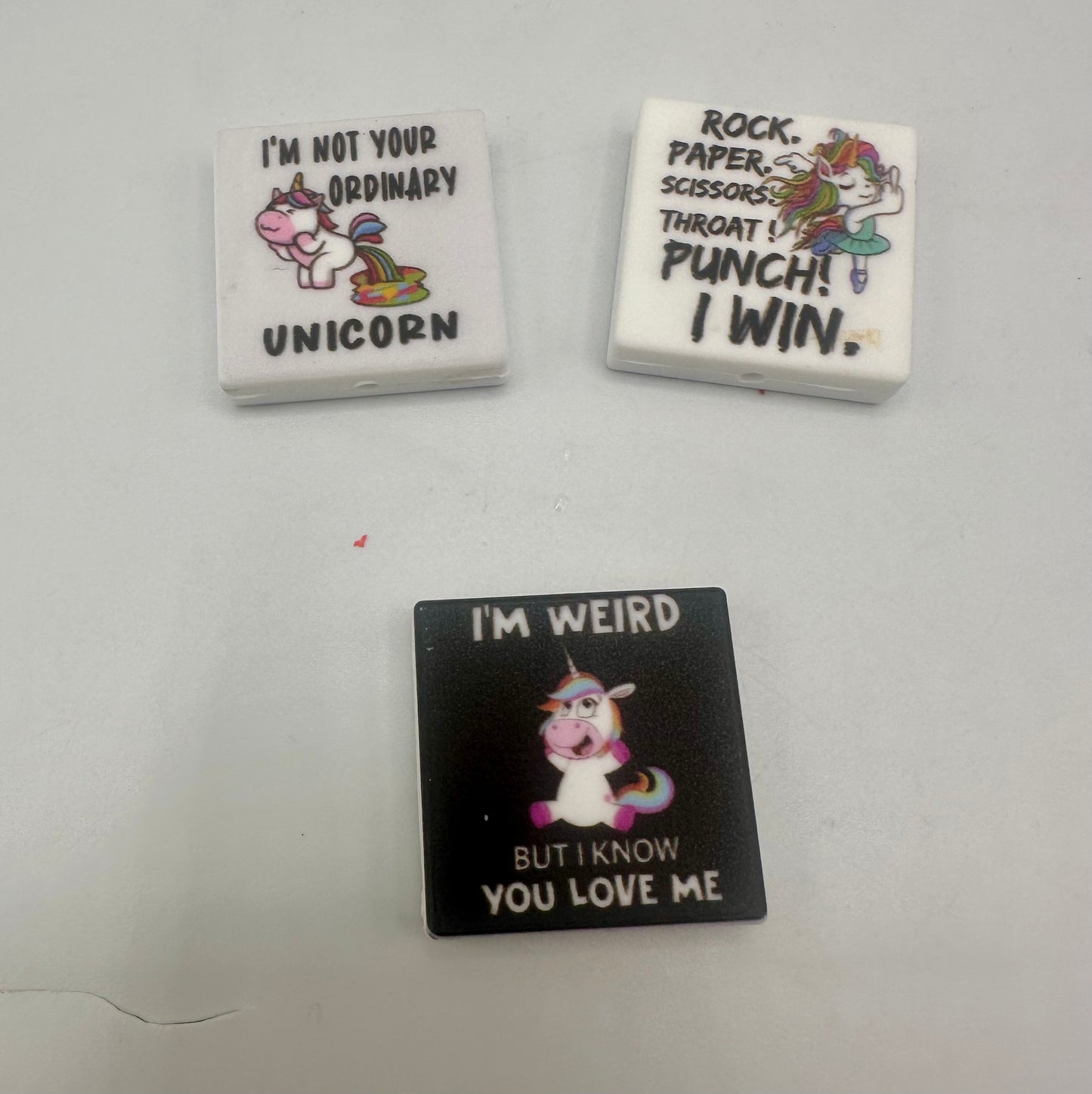 Sarcastic unicorn focal beads