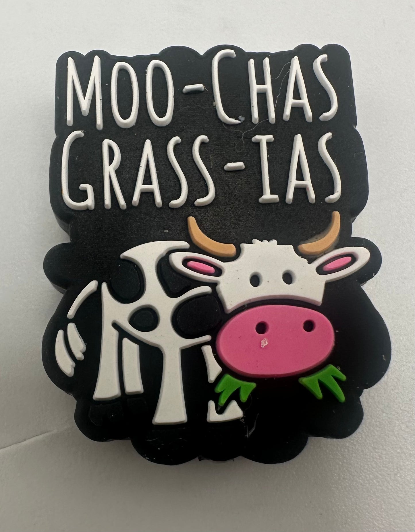 Moo-chas gracias focal bead