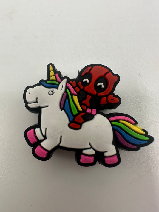 dead man riding a unicorn focal bead