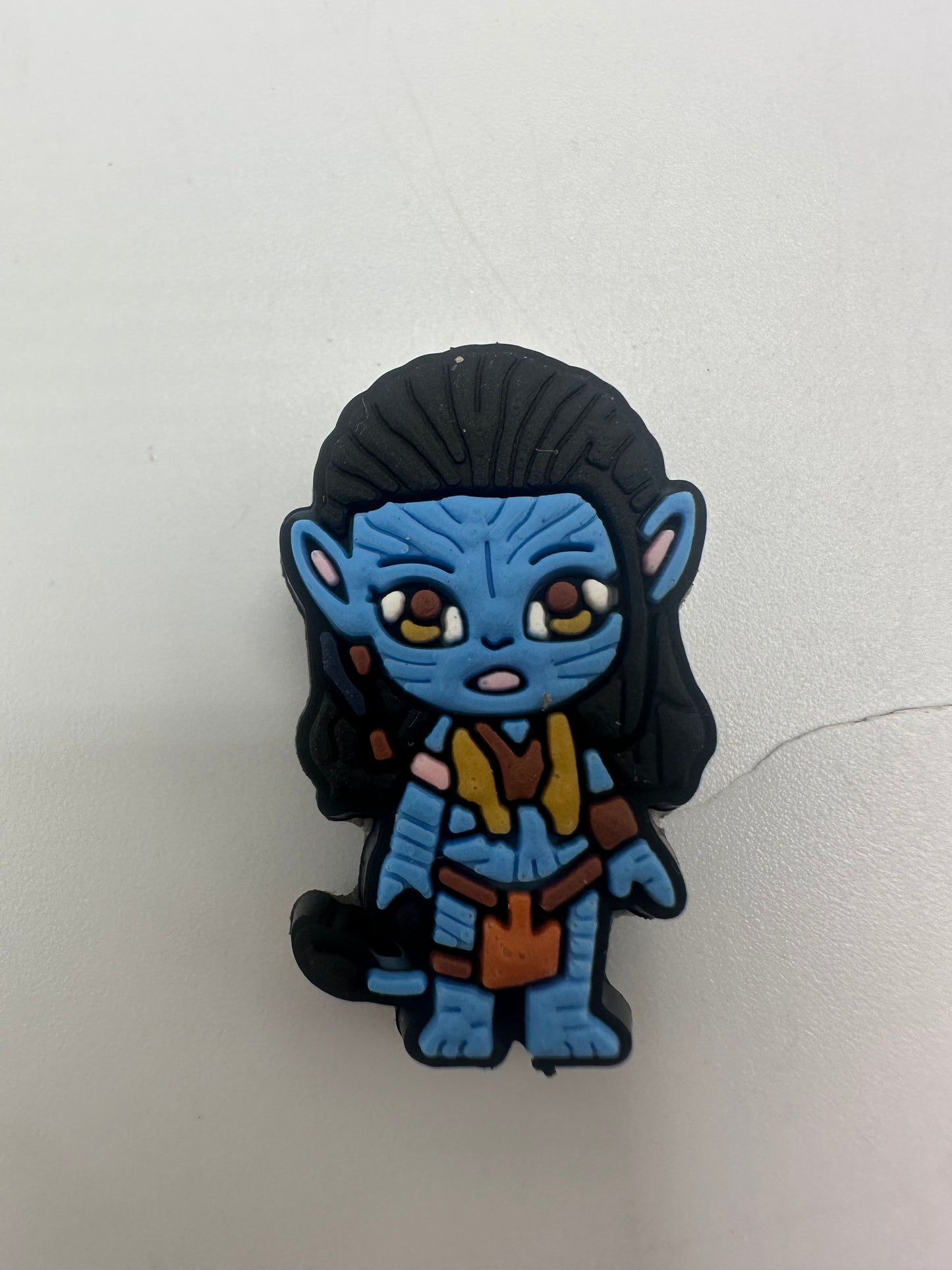 blue people focal bead