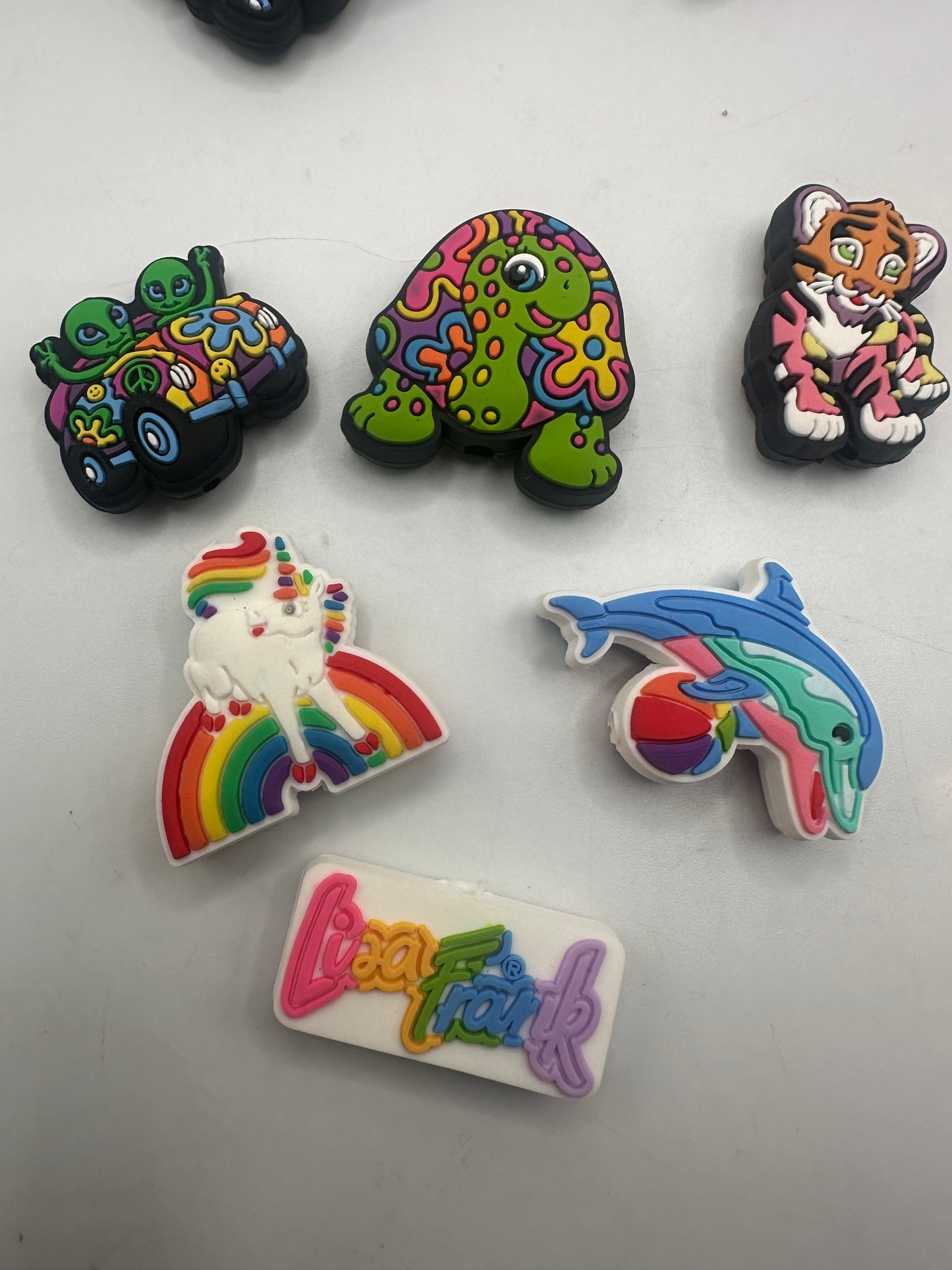 Rainbow focal beads