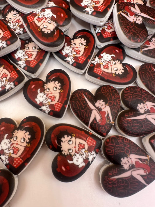 Betty heart focal beads