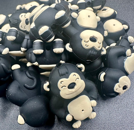monkey silicone focal bead 3d